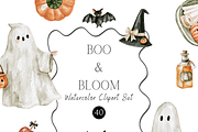 Watercolor Halloween Clipart Bundle, an Object Illustration by Pati Paints (Thumbnail 1 of 11)