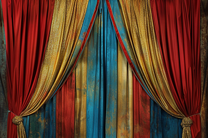 Whimsical Curtain Backdrop