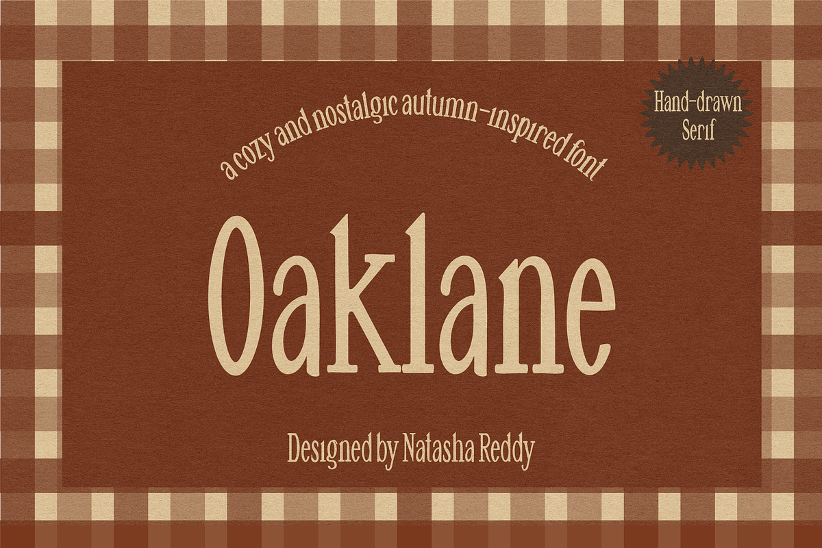 OAKLANE by Natasha Reddy, a Serif Font by Natasha Reddy Studio (Photo 1 of 10)