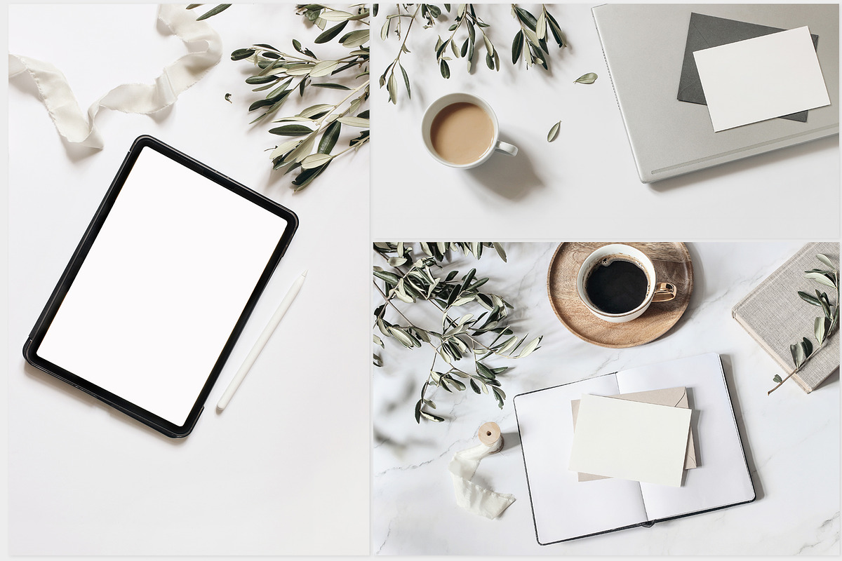 Silver Olive wedding mockups, a Print Template by Tabita's shop (Photo 10 of 11)