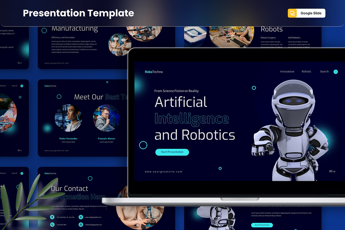 Artificial Intelligence Techno, a Presentation Template by MtvtdArt (Photo 1 of 6)