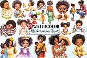 Afro Black Woman Kid Clipart, an Illustration by Rose Art (Thumbnail 1 of 4)
