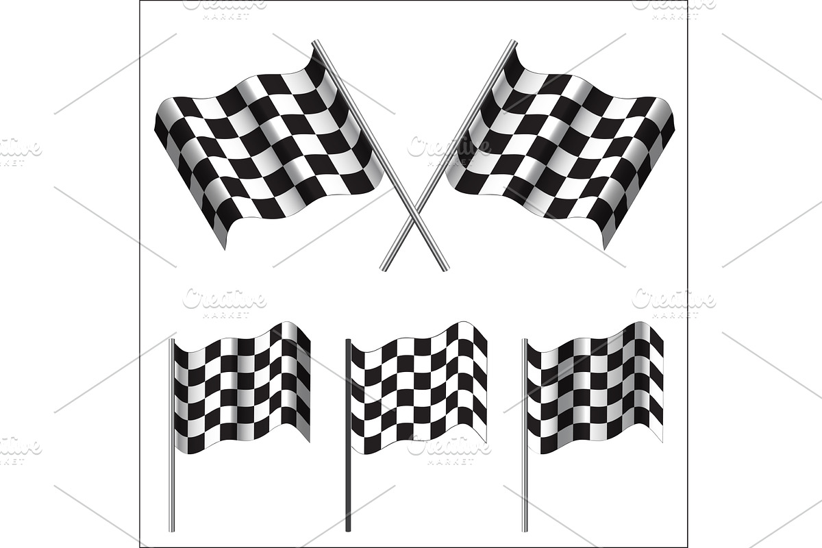 Checkered Flags (racing). Vector, a Sport Illustration by piter.goskov