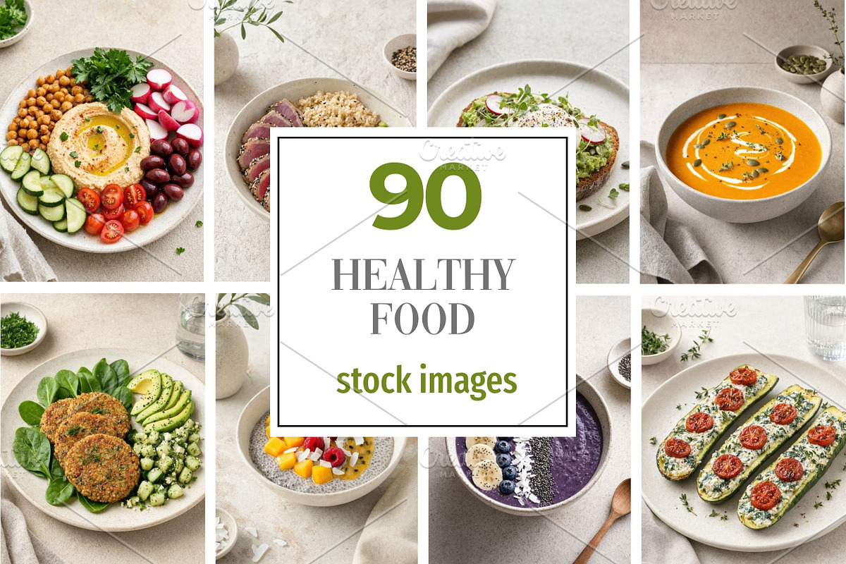 Healthy Food Stock Photos Bundle, a Food & Drink Photo by Selenique Studio (Photo 1 of 10)