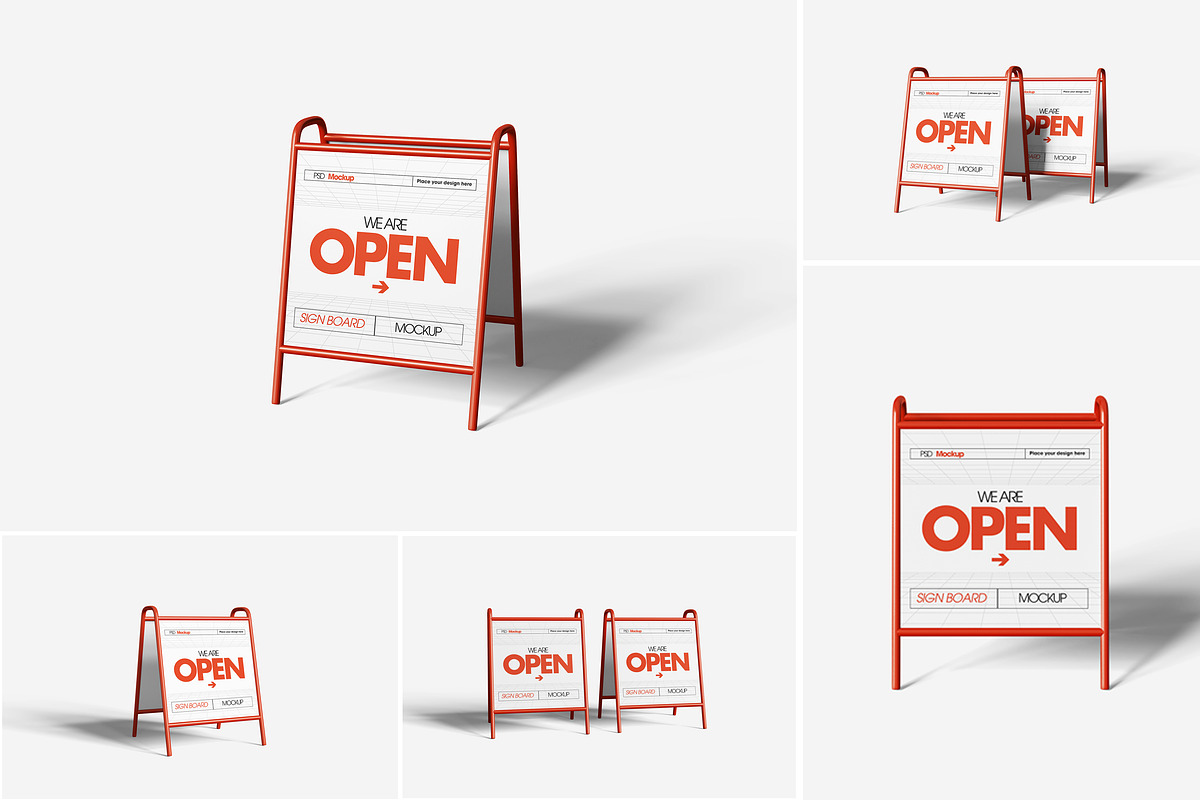 Signboard Mockup, an Advertising Mockup by Indah (Photo 1 of 6)