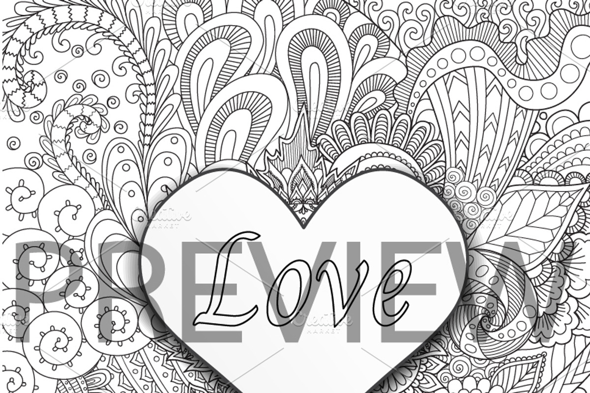 35 Valentine's coloring, an Animal Illustration by Somjai King (Photo 9 of 36)