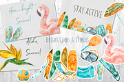 Beach Activities Collage Watercolor, a Food Illustration by Cat In Colour (Thumbnail 3 of 8)