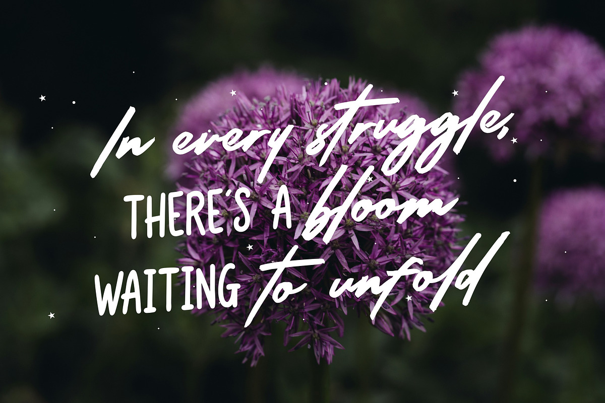 Radiant Blossom - Lovely Combination, a Script Font by ErgibiStudio (Photo 2 of 10)