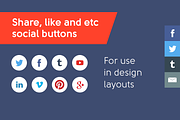 Like, Share and other social buttons, a Templates & Theme by Samoylov (Thumbnail 2 of 2)