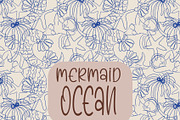 Coastal Shells and Starfish mermaids, a Pattern Graphic by Nocito Design (Thumbnail 1 of 6)