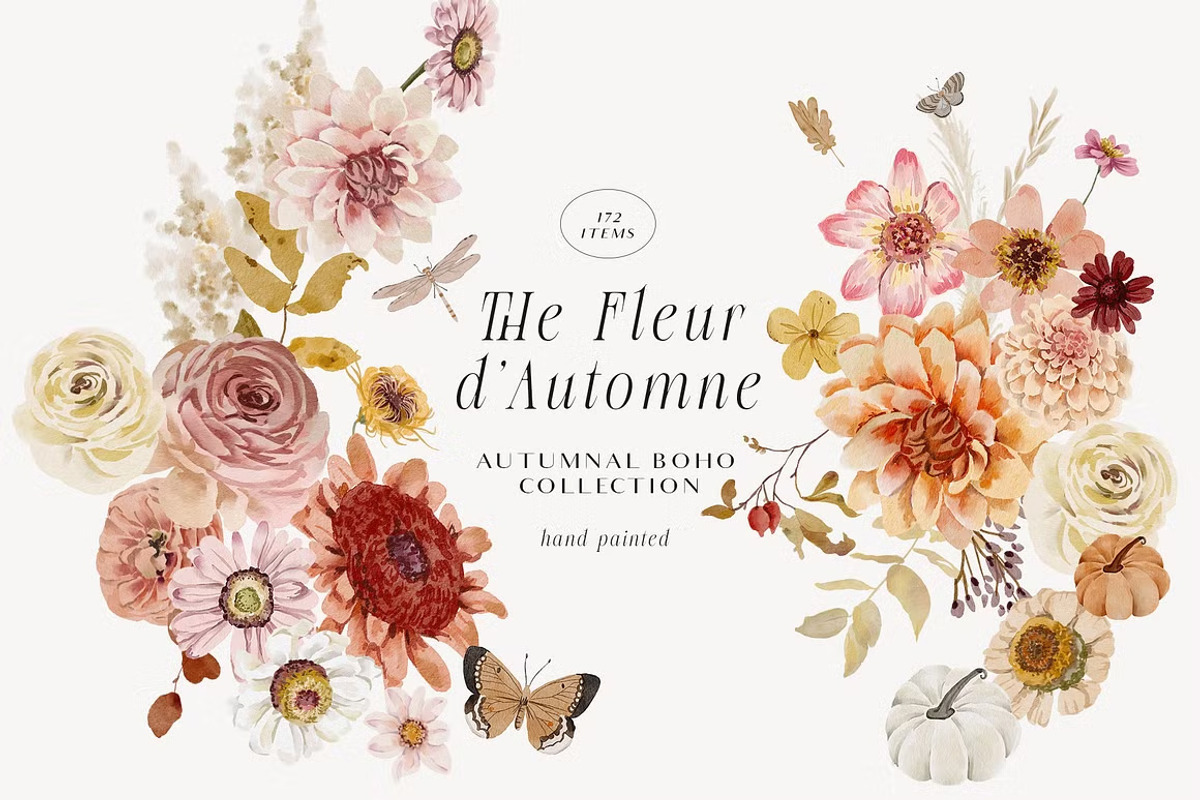 Watercolor Florals Graphics bundle, a Decorative Illustration by Grace Noboa Illustrations (Photo 16 of 20)