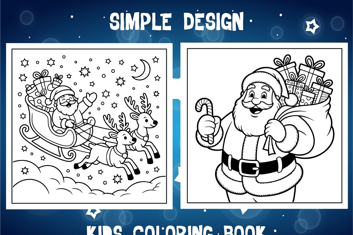 Happy Christmas Coloring Book, a Seasonal Illustration by Design Zone (Photo 3 of 5)