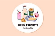 Dairy food products, milk drinks set, a Food Illustration by Good Studio (Thumbnail 8 of 11)
