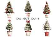 Cute Christmas Topiaries Tree, an Illustration by Craft Nest (Thumbnail 5 of 11)