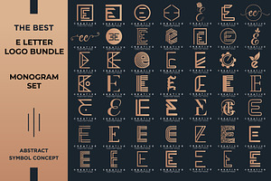 Letter E Logo Bundle Monogram Set
