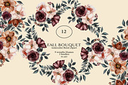 Watercolor Fall Flowers Clipart Set, a Person Illustration by Pink Studio Art (Thumbnail 10 of 19)