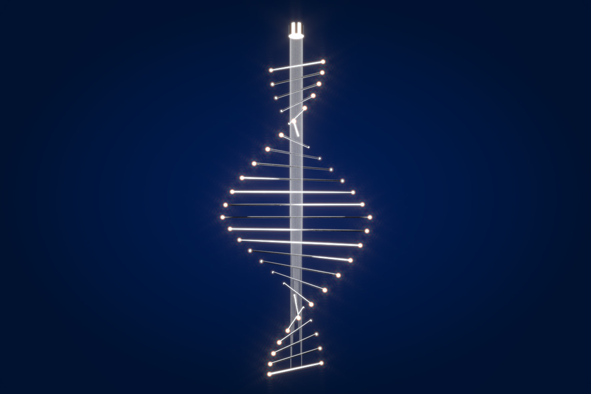DNA Chandelier Light Fitting, a Furniture 3D Model by Morne Studio (Photo 1 of 5)