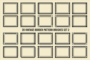 20 Vintage Border Pattern Set 2