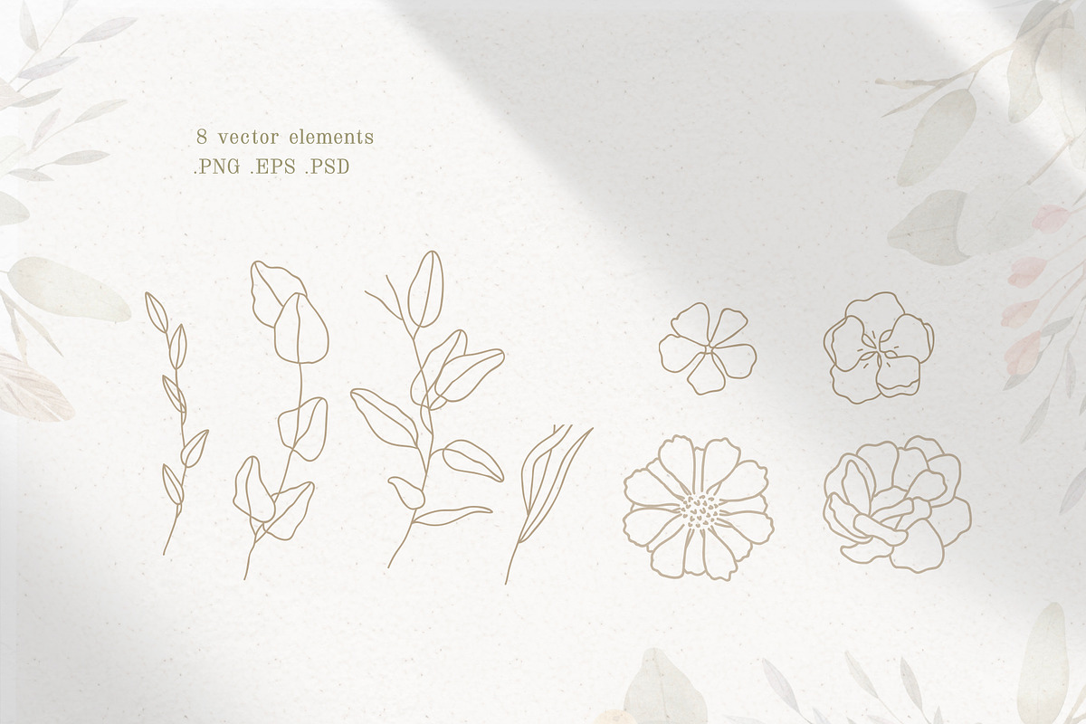 Magic Flowers - watercolor collectio, an Object Graphic by Julia M. Watercolor (Photo 10 of 14)