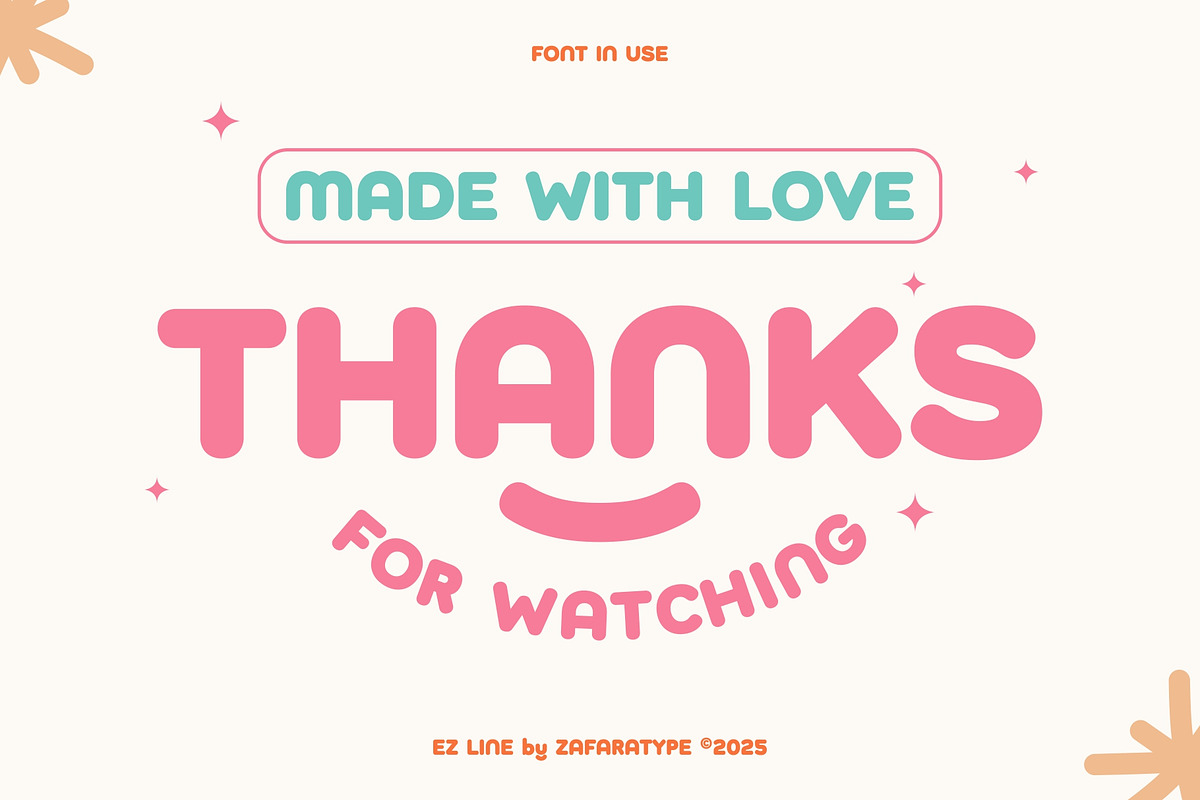 EZ Doughie, a Sans Serif Font by Zafara Studios (Photo 6 of 6)