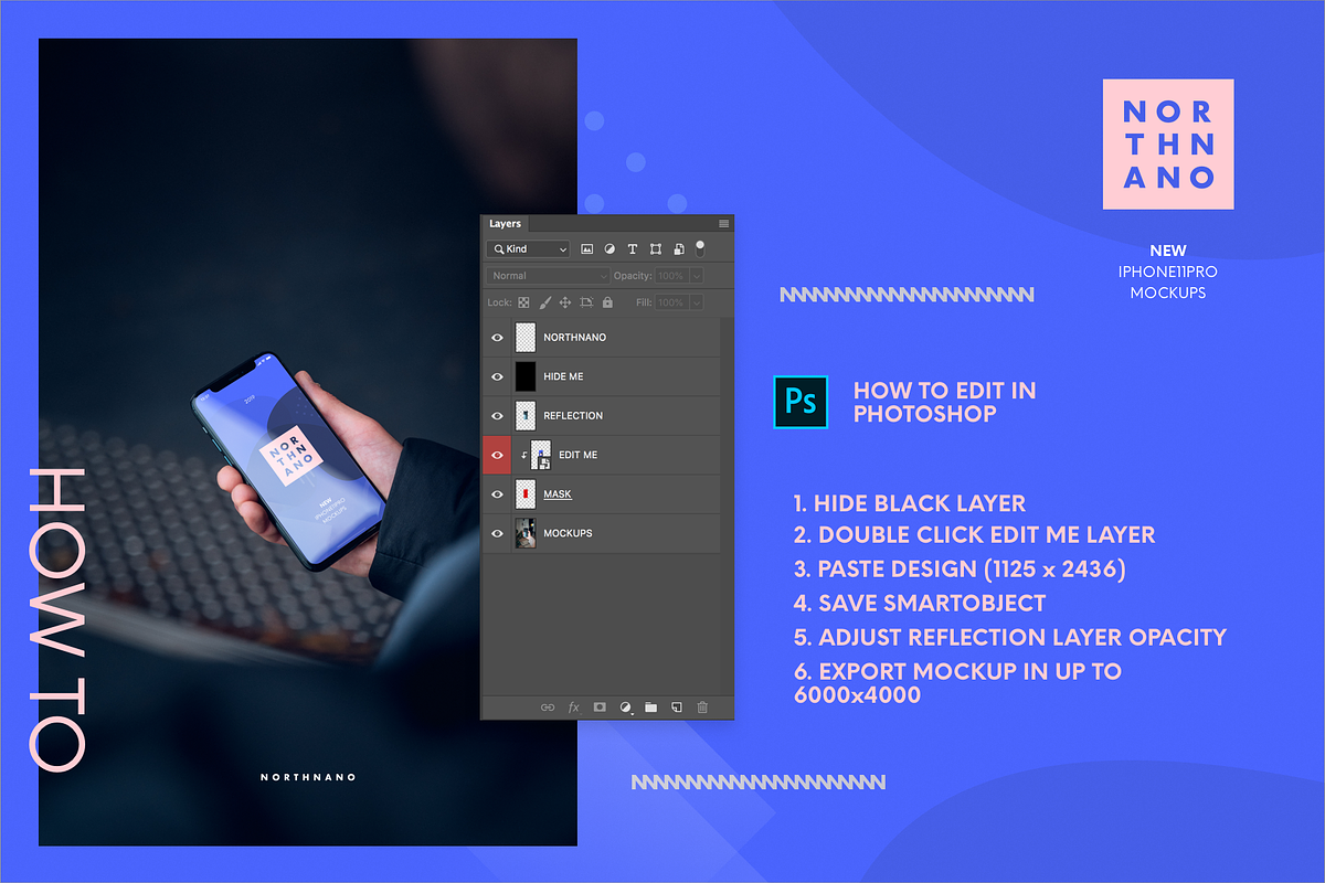 iPhone 11 Pro PSD/SKETCH Mockups, an iPhone Mockup by North&Nano (Photo 5 of 9)