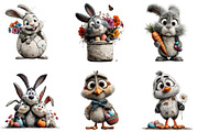 Whimsical Happy Easter Clipart, an Illustration by Sublimation Artist (Thumbnail 4 of 7)