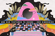 Analogue Retro Brushes for Procreate, a Brush Add-On by Neon Wild (Thumbnail 2 of 11)