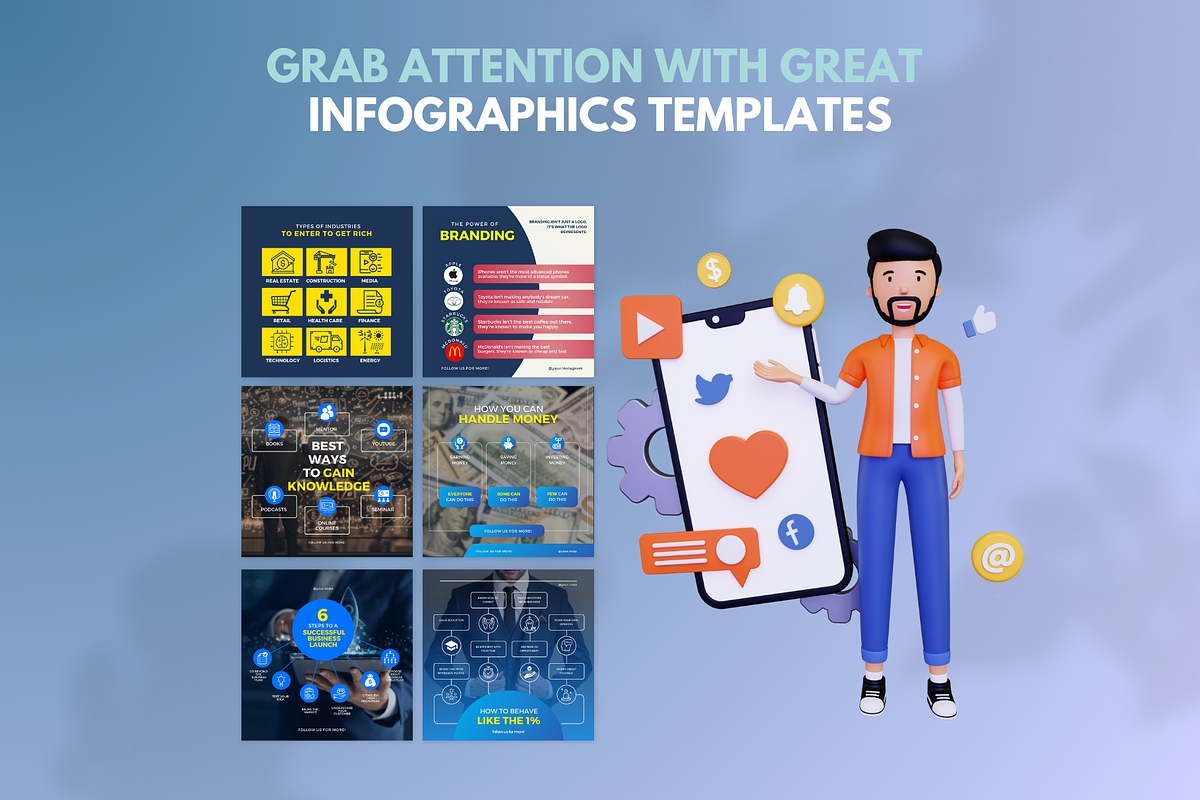 Business and Success Canva Templates, a Social Media Template by Viral Content Design (Photo 8 of 10)