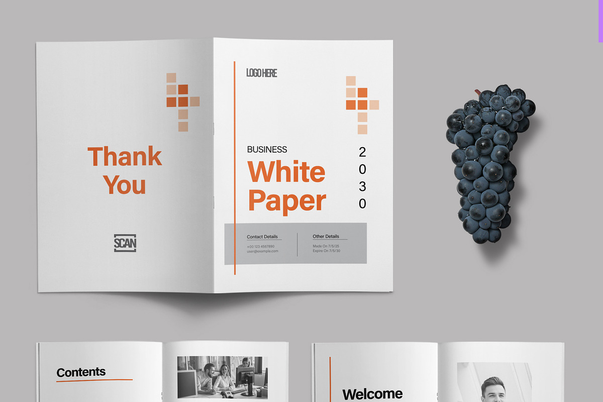 Business Whitepaper with Orange, a Brochure Template by ContestDesign (Photo 2 of 4)