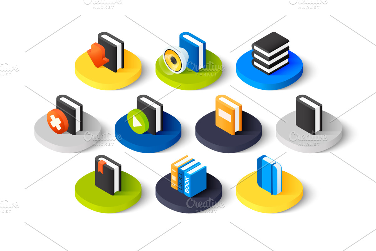 Isometric icons - Book, an Icon by sidmaydesign (Photo 2 of 3)