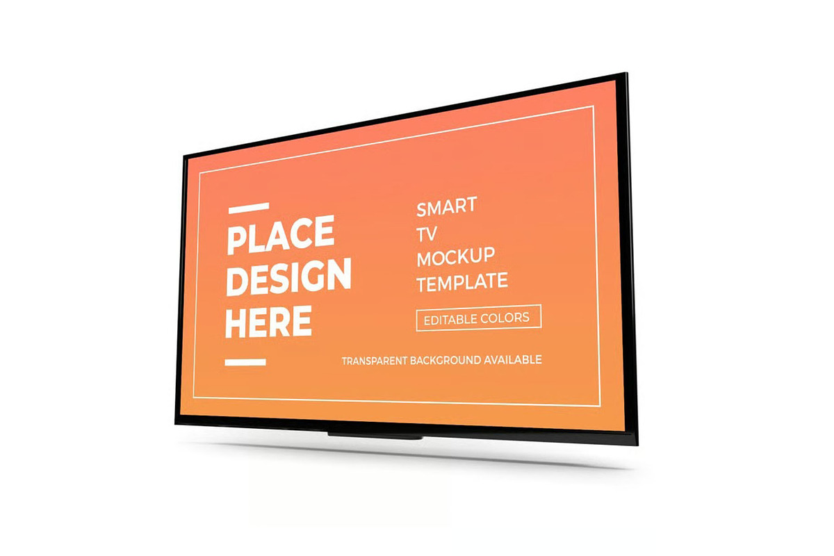 Smart TV Display Mockup Template Set, a Device Mockup by DesignRushMarket (Photo 6 of 11)