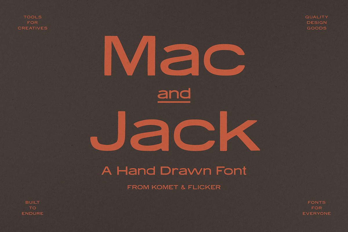 Mac and Jack, a Sans Serif Font by Komet & Flicker (Photo 1 of 13)