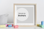 Square frame mock up Nursery 13, a Print Template by MockUpBrothers (Thumbnail 1 of 4)