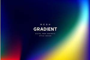 Abstract digital mesh gradient, an Illustration by Liudmyla Matviiets