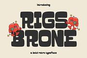 Rigs Brone | Retro Vintage Font, a Sans Serif Font by Typoraith Co (Thumbnail 11 of 11)