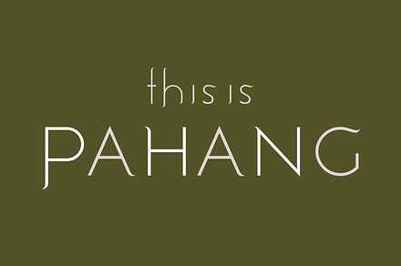 Pahang. Sleek serif/sans font