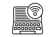 Wifi Line Icon, an Outline Icon by Pexelpy (Thumbnail 1 of 2)