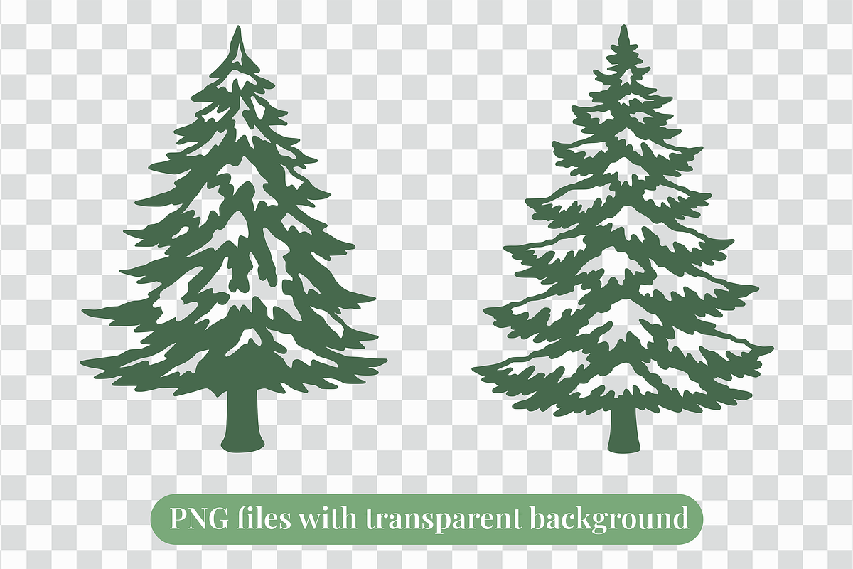 Snowy Pine Tree SVG PNG Bundle, a Seasonal Illustration by Kusumaillustration (Photo 4 of 14)