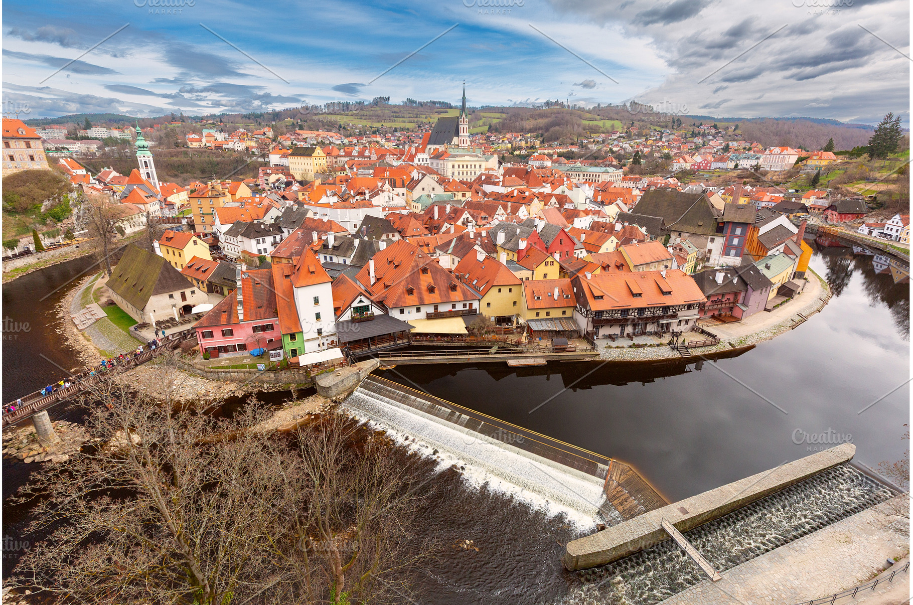 Panoramic view of Cesky Krumlov, an Architecture Photo by kavalenkava