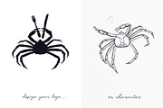 Crab Sketch Editable illustrations, an Object Graphic by Aquatinta (Thumbnail 8 of 11)