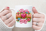 Best Mom Ever Mothers Day Glitter PN, an Illustration by Sublimation Artist (Thumbnail 7 of 9)