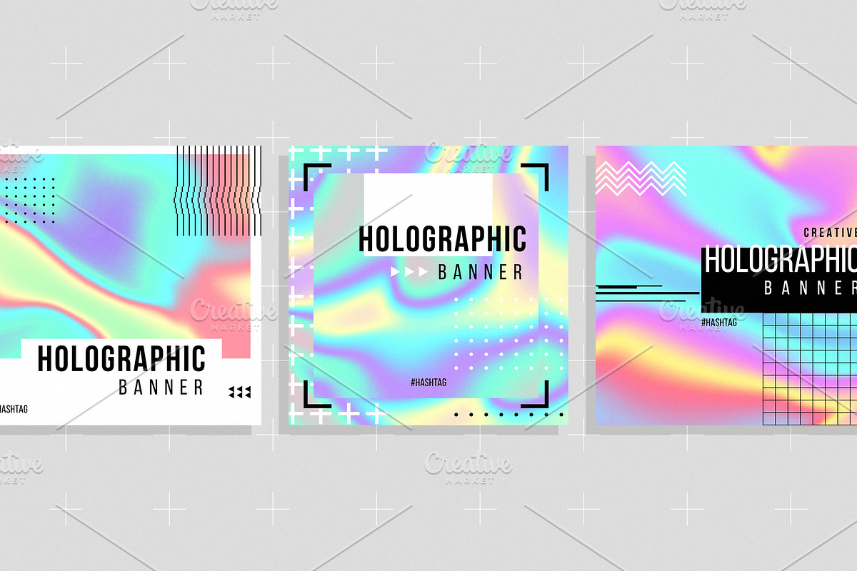 Holographic Bundle [Instagram], a Social Media Template by CONECT Market (Photo 2 of 3)