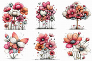 Whimsical Flowers Spring Clipart, an Illustration by Libby Wishes (Thumbnail 8 of 8)
