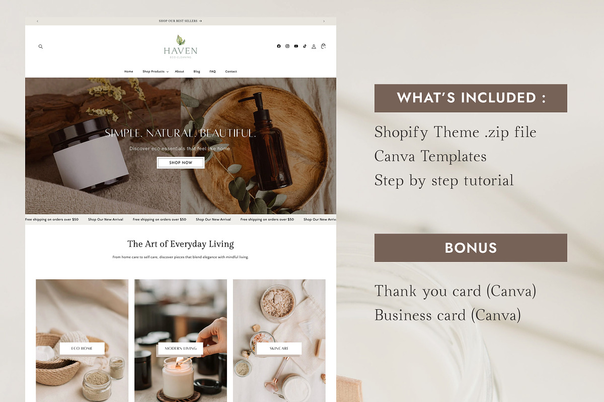 Skincare and Beauty Shopify Template, a Shopify Template by Sky and Stars (Photo 5 of 6)