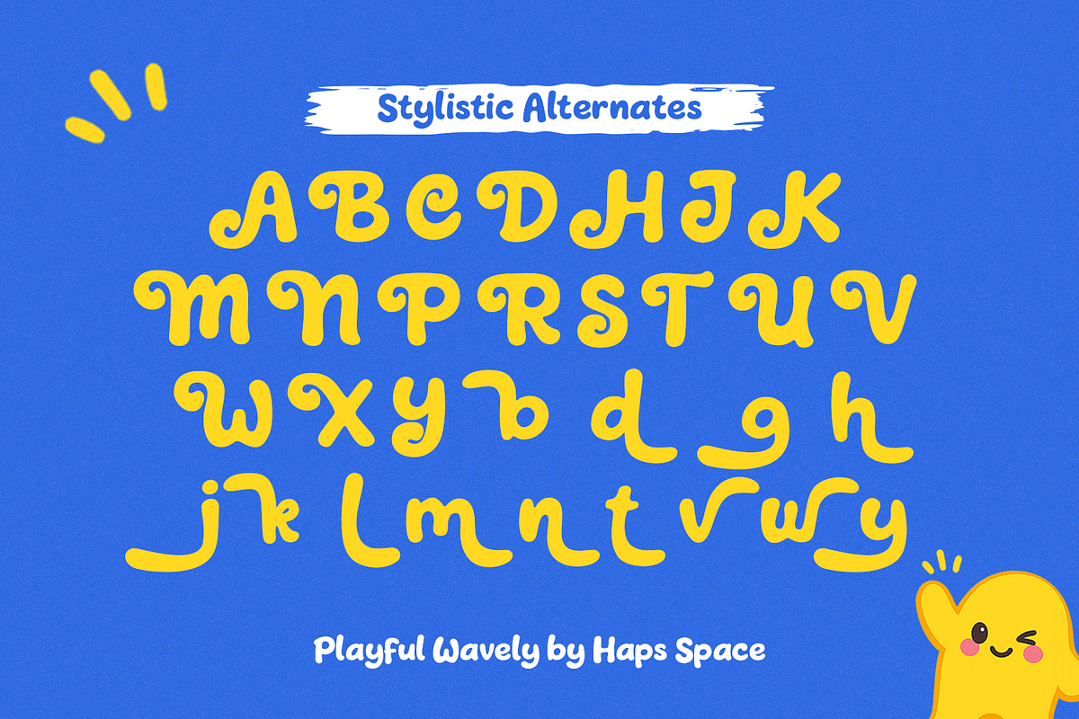 Playful Wavely Fun Friendly Display, a Handwritten Font by Haps Space (Photo 8 of 8)