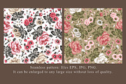 Seamless Flowers Peonies Chamomile, a Pattern Graphic by Vintage (Thumbnail 3 of 11)