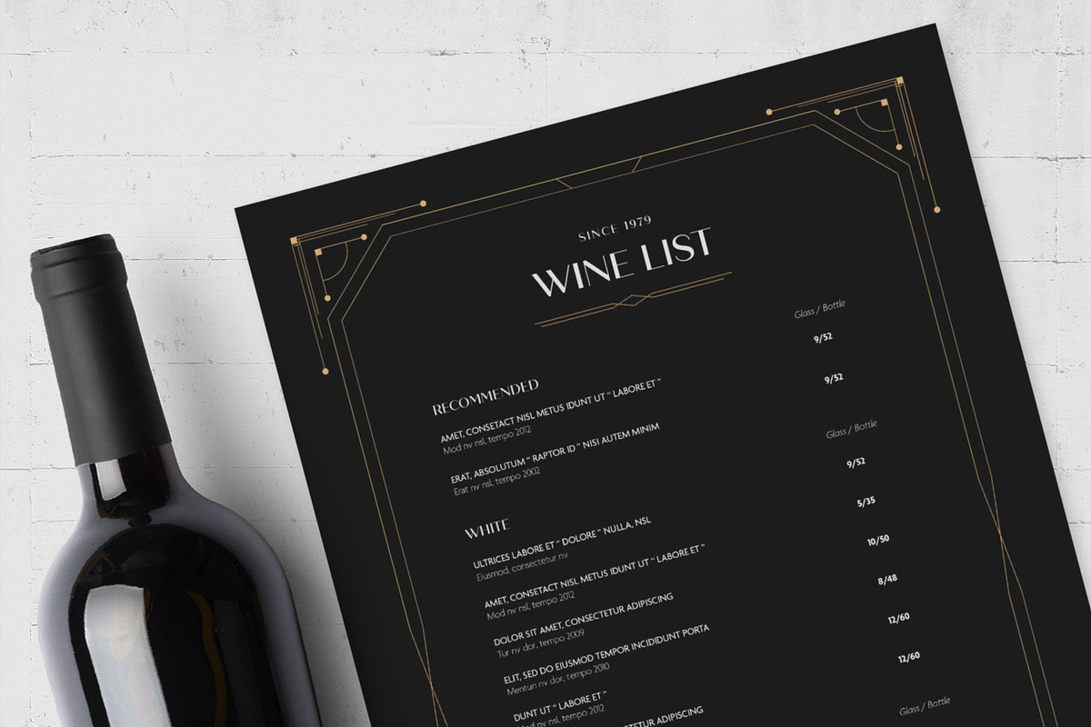 Wine List Template, a Flyer Template by BrandPacks (Photo 4 of 5)