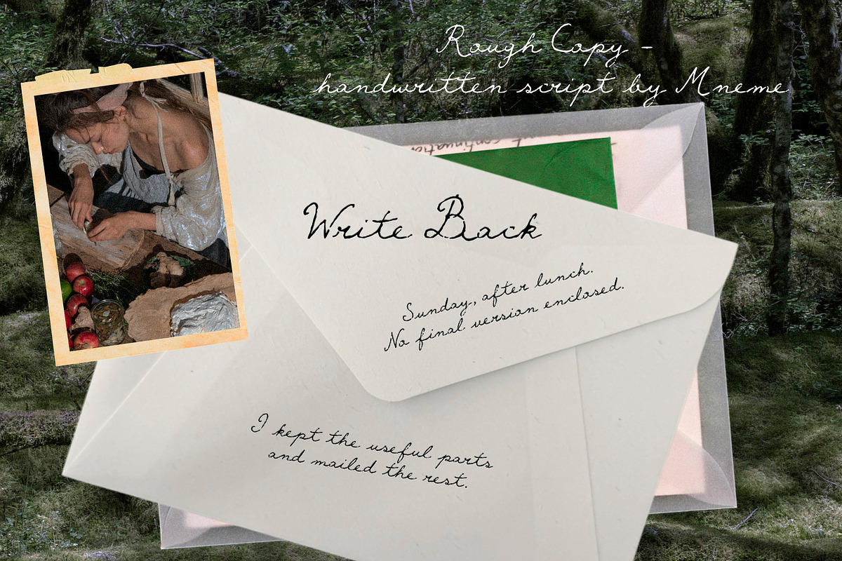 Rough Copy Handwritten Script, a Script Font by Mneme (Photo 9 of 9)