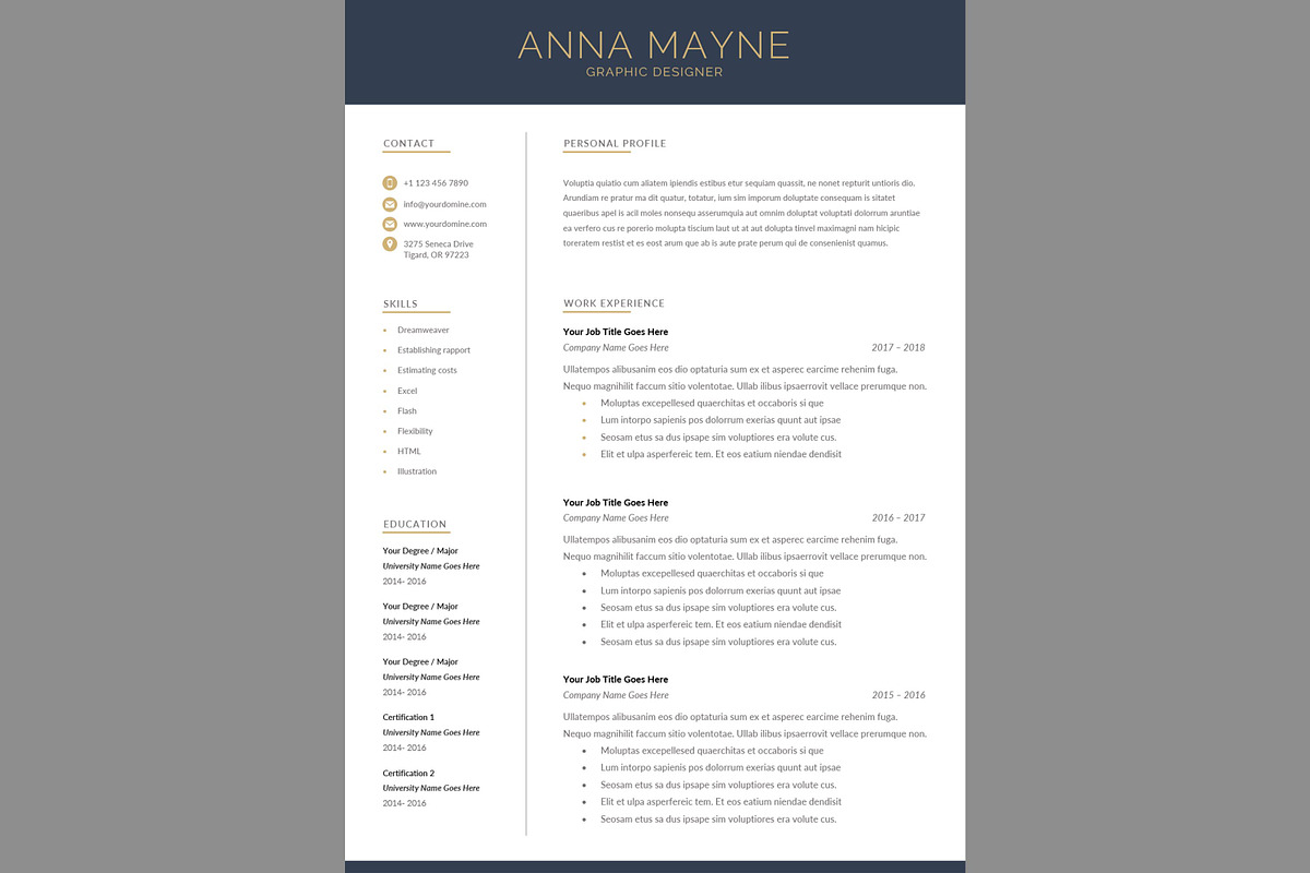 Modern Resume Template, a Resume Template by Advaita Printables (Photo 5 of 6)