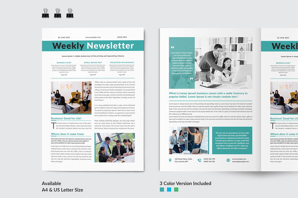 Weekly Newsletter Template, a Stationery Template by Amit Debnath (Photo 1 of 7)